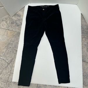 American Eagle‎ Super Stretch Black Velvet Jegging size 8